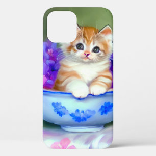 Case-Mate iPhone Case Illustration vintage de chaton orange et blanc