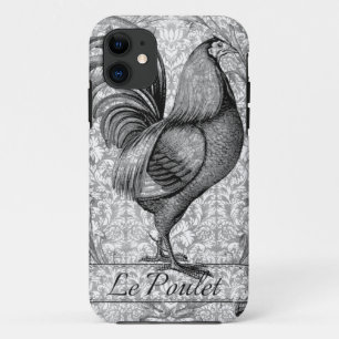 Coque iPhone 11 Illustration vintage du poulet