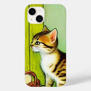 Coque Pour iPhone 14 Illustration vintage Tabby Cat