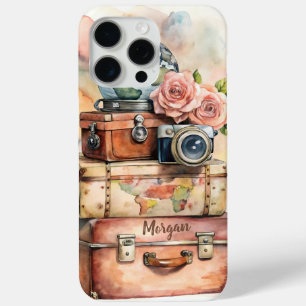 Coque iPhone 15 Pro Max Illustration Vintage voyage personnalisée