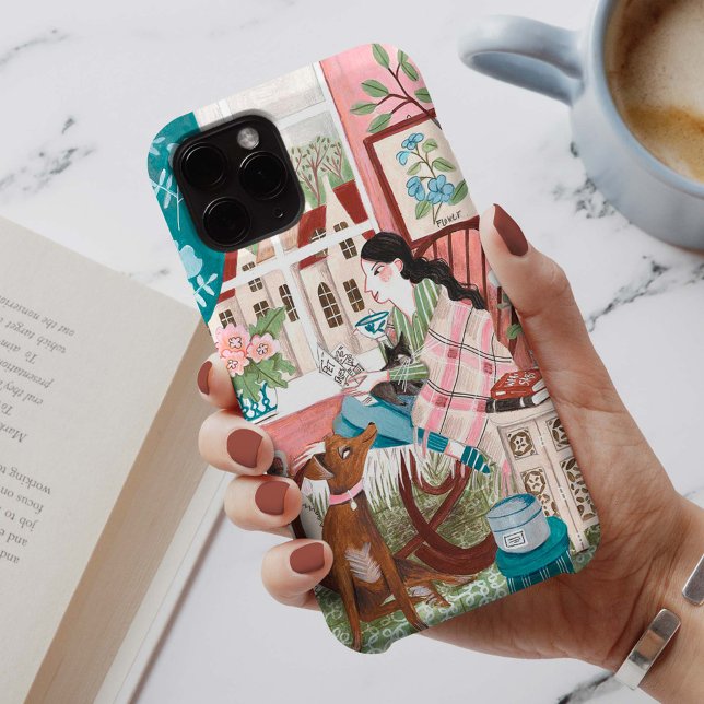Coques Case-Mate iPhone Illustrations de maison élégantes pour femmes rose (Créateur téléchargé)