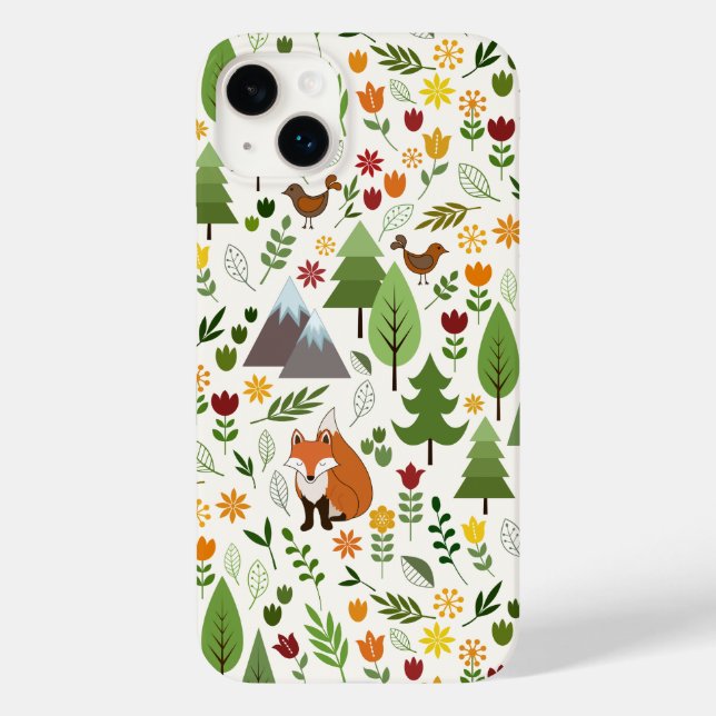 Coques Case-Mate iPhone Illustrations de style scandinave sur Motif crème (Verso)