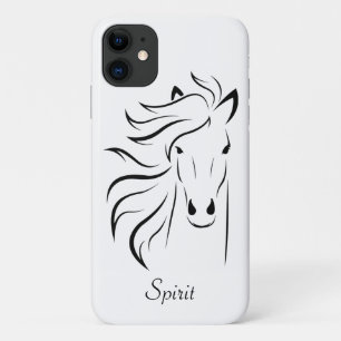Case-Mate iPhone Case Image d'art moderne de silhouette de cheval sur fo
