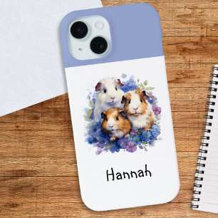 Coque Pour iPhone 15 Image de cochons d'Inde Aquarelle Mignons Jolis