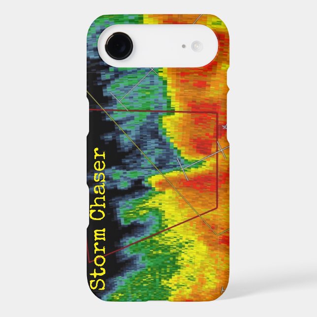 Coques Case-Mate iPhone Image de radar de chasseur de tempête (Verso)