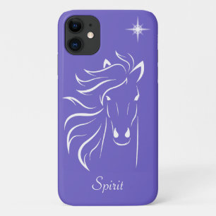 Case-Mate iPhone Case Image de silhouette de cheval moderne sur periwink