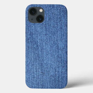 iPhone 13 Case Image de texture de denim bleu blanc