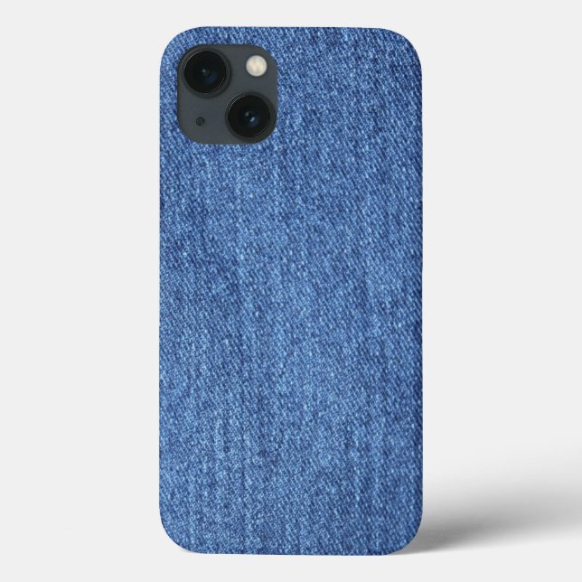 Coques Case-Mate iPhone Image de texture de denim bleu blanc (Verso)
