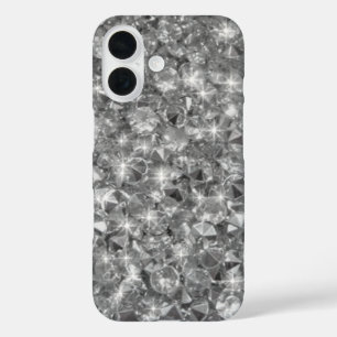 Coque Pour iPhone 16 Image de texture des cristaux de strass