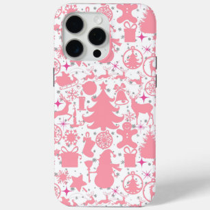 Coque iPhone 15 Pro Max Images de Noël en rose