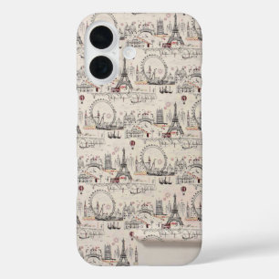 Coque Pour iPhone 16 Images vintage Black & White Europe