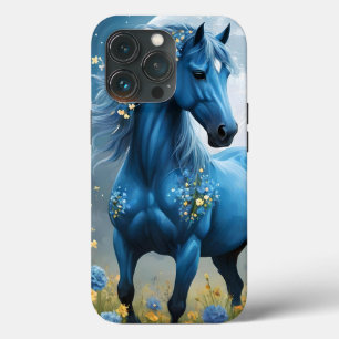 Case-Mate iPhone Case Imaginaire Bleu Magique Cheval Lune Fleurs,