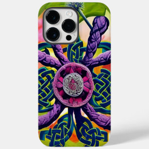 Coque Pour Pour iPhone 14 Pro Max Imaginaire Celtique violet  Art Abstrait