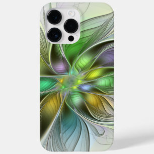 Coque Pour Pour iPhone 14 Pro Max Imaginaire coloré Fleur moderne Abstrait Fractal