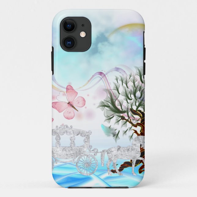 Coques Case-Mate iPhone Imaginaire Crystal Horse Carriage (Dos)