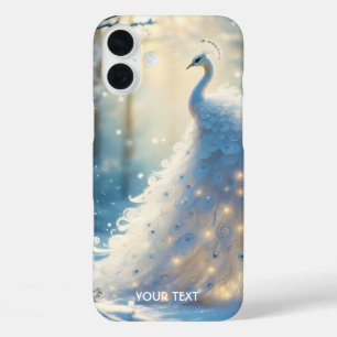 Coques iPhone 16 Plus Imaginaire Cute Neige Blanc Peacock