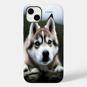 Coque Pour iPhone 14 Plus Imaginaire Cute Sibérien Husky, Imaginaire Vintage