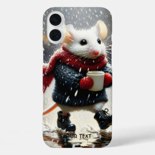 Coques iPhone 16 Plus Imaginaire Cute Souris Coffee Coat