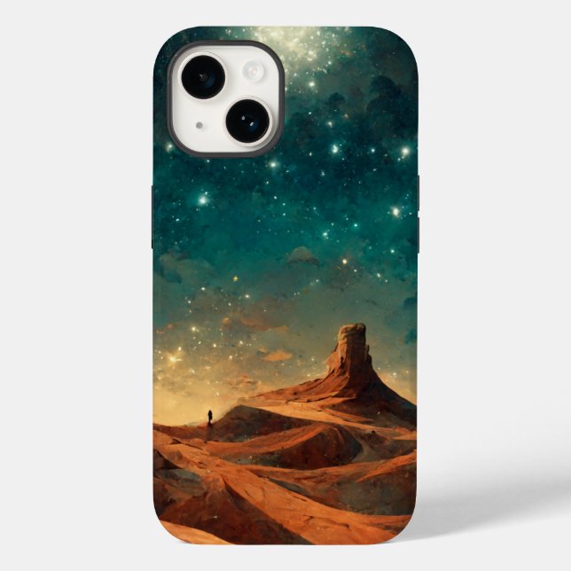 Coques Case-Mate iPhone Imaginaire de nuit du désert Paysage Sci-Fi (Verso)