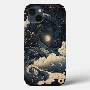 Case-Mate iPhone Case Imaginaire des vagues de mer avec Lune personnalis