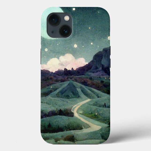 Coques Case-Mate iPhone Imaginaire du paysage lunaire (Verso)