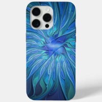 Imaginaire Fleur Bleue Motif, Art Fractal Abstrait