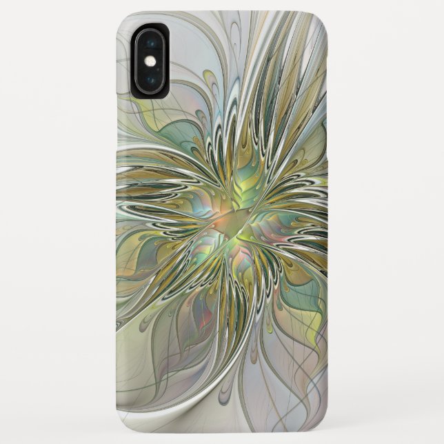 Coques Case-Mate iPhone Imaginaire Floral Fleur Art Fractal Moderne Avec O (Dos)