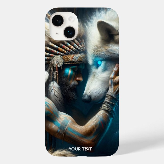 Coques Case-Mate iPhone Imaginaire Homme mignon Accrocher Wolf (Verso)