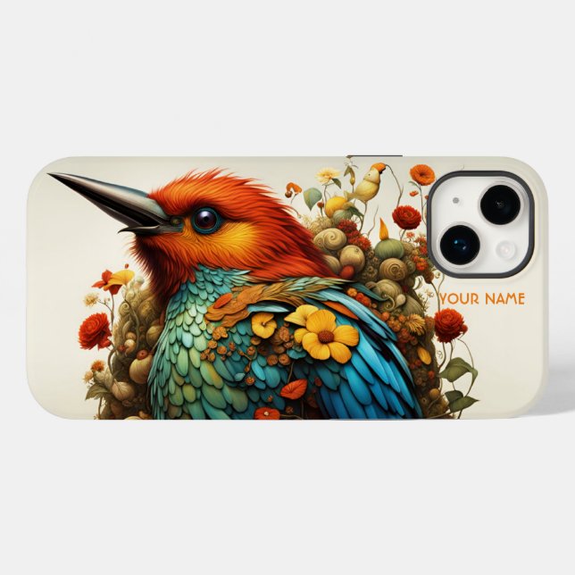 Coques Case-Mate iPhone Imaginaire Jolie Vie Majestic Oiseaux Fleurs (Verso (horizontal))