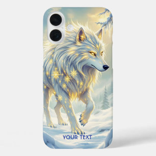 Coques iPhone 16 Plus Imaginaire mignon loup blanc hiver
