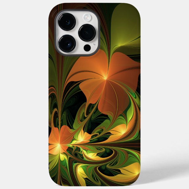 Coques Case-Mate iPhone Imaginaire Plante Abstrait rouille verte Brown fra (Verso)