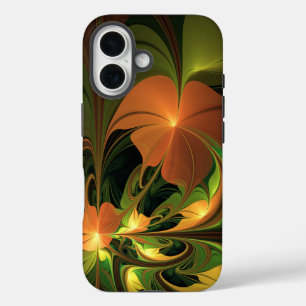 Coque Pour iPhone 16 Imaginaire Plante Abstrait rouille verte Brown fra
