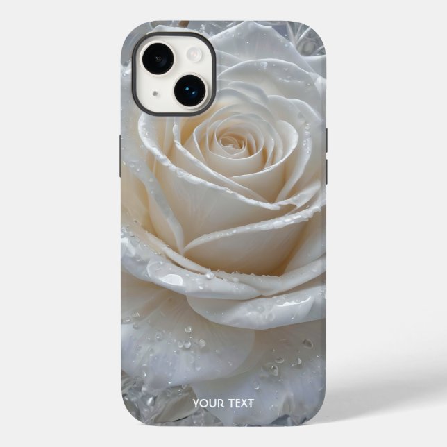 Coques Case-Mate iPhone Imaginaire Rose blanche mignonne gouttes (Verso)