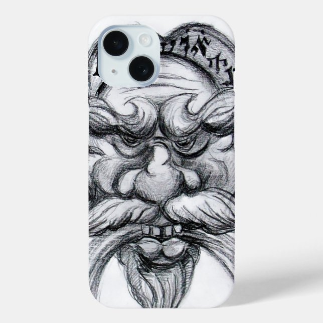 Coques Case-Mate iPhone IMAGINAIRE TAROT/ANTIQUE MASQUE GROTESQUE Noir Bla (Verso)