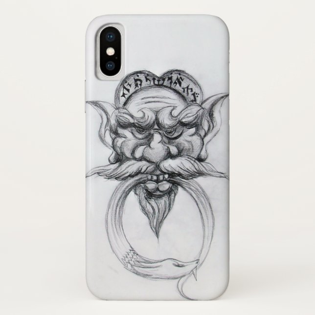 Coques Case-Mate iPhone IMAGINAIRE TAROT/ANTIQUE MASQUE GROTESQUE Noir Bla (Dos)