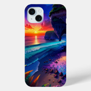 Coque iPhone 15 Mini Imaginaire Tropical Beach Four