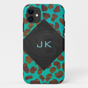Coque Case-Mate Pour iPhone Impression Brown et Turquoise dalmate