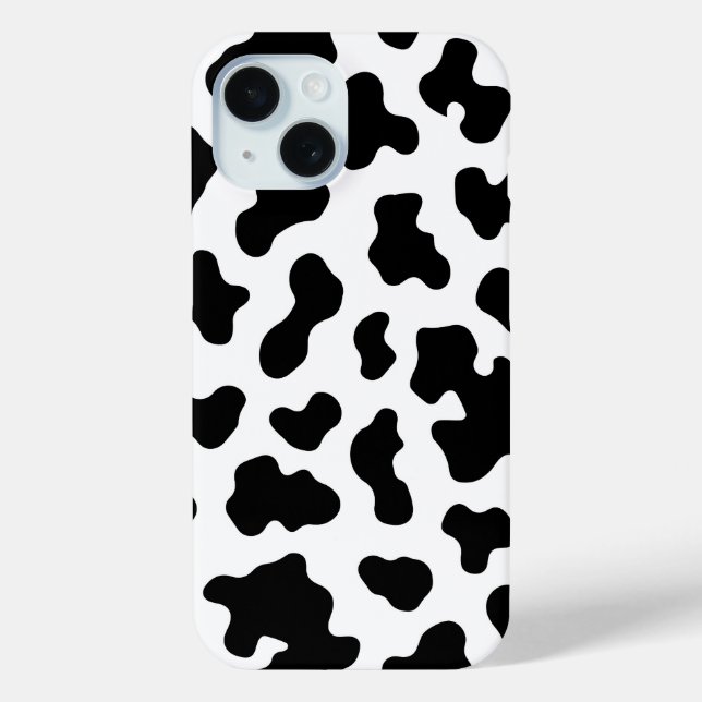 Coques Case-Mate iPhone Impression cuir de vache noir et blanc (Verso)