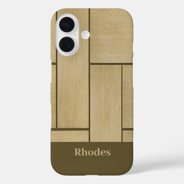 Coques Case-Mate iPhone impression de dalle de bois Brown (Verso)