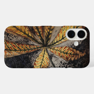 Coque Pour iPhone 16 Impression de feuille de châtaignier d'automne Art