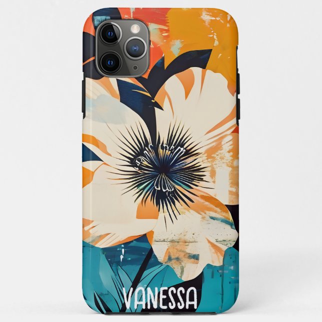 Coques Case-Mate iPhone Impression de fleurs abstraite (Dos)