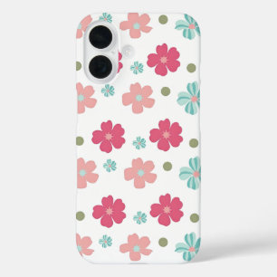 Coque Pour iPhone 16 Impression de fleurs minimaliste mûre