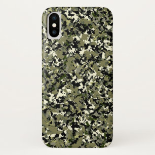 Case-Mate iPhone Case Impression de motif de camouflage vert noir crème