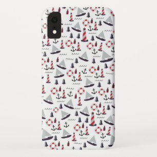 Case-Mate iPhone Case Impression de motif nautique micro vintage.