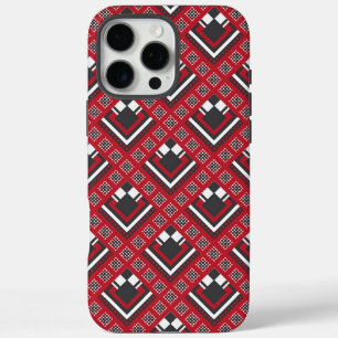 Coques iPhone 16 Pro Max Impression de mudcloth rétro africain Retso zimbab
