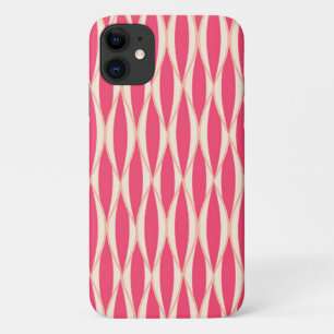Coque iPhone 11 Impression de ruban de style milieu de siècle - nu