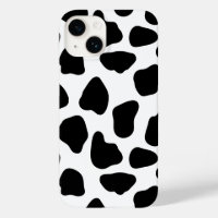 Impression de vache noire et blanche