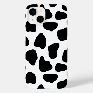 Coque Pour iPhone 14 Impression de vache noire et blanche