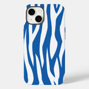 Coques Pour iPhone Impression Denim Blue Zebra