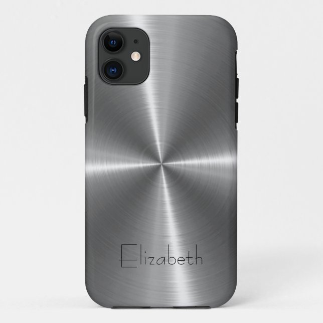 Coques Case-Mate iPhone Impression en acier inoxydable (Dos)